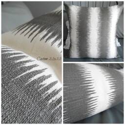 2 Color Choiceselectric Pillow Design.pillow Cover.slipcover.lumbar Pillow.blue.grey.natural.home Decor Pillows.unisex.toss Pillow.ikat - thumbnail 2