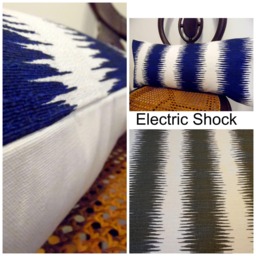 2 Color Choiceselectric Pillow Design.pillow Cover.slipcover.lumbar Pillow.blue.grey.natural.home Decor Pillows.unisex.toss Pillow.ikat - thumbnail 1