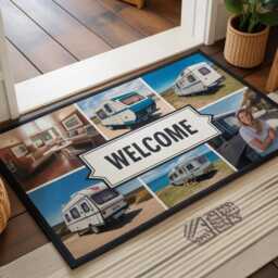 Personalised Photo Welcome Mat 60x40cm - Custom Door Indoor Floor Rug Rubber Backed For House, Home, Caravan Or A Pet - thumbnail 2