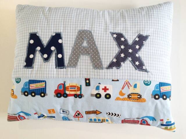 Personalized Baby Pillow With Name Cars - image 1