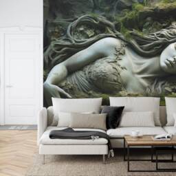 Stone Woman Statue Wall Mural, Peel & Stick Wallpaper, Modern Art - thumbnail 3