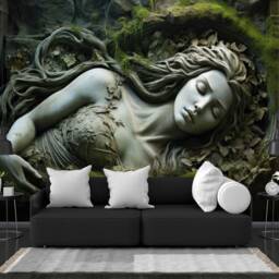 Stone Woman Statue Wall Mural, Peel & Stick Wallpaper, Modern Art - thumbnail 2