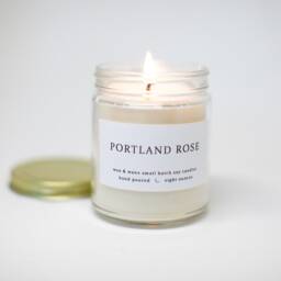 Portland Rose Soy Candle - Floral Scent, 50+ Hour Burn - thumbnail 3