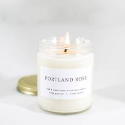Portland Rose Soy Candle - Floral Scent, 50+ Hour Burn - thumbnail 1