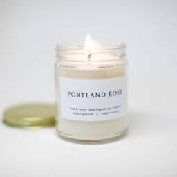 Portland Rose Soy Candle - Floral Scent, 50+ Hour Burn - thumbnail 2