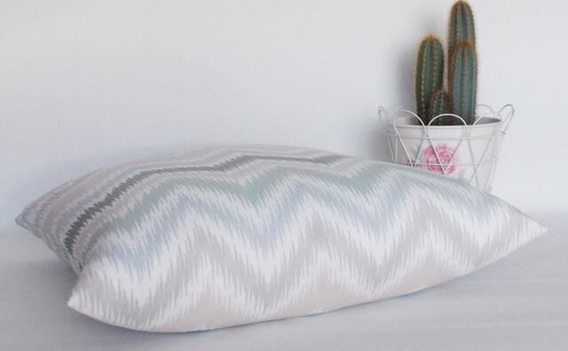 Zig Zag Cotton Throw Pillow Cover Chevron Accent - image 1