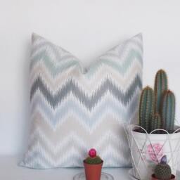 Zig Zag Cotton Throw Pillow Cover Chevron Accent - thumbnail 3