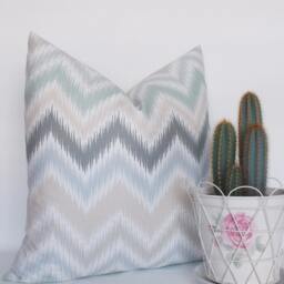 Zig Zag Cotton Throw Pillow Cover Chevron Accent - thumbnail 4