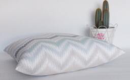 Zig Zag Cotton Throw Pillow Cover Chevron Accent - thumbnail 1