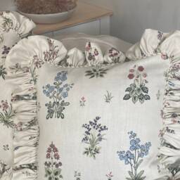 Lisa Fine Designer Piped & Frilled Cushion Cover Made To Order Vita Fabric 45cm Sq - thumbnail 3