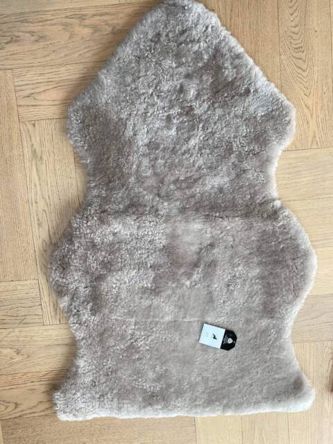Greige Short Wool Shearling, Genuine Sheepskin, 70 X 90cm - image 1