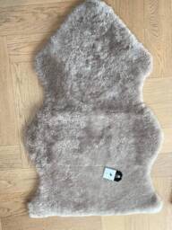 Greige Short Wool Shearling, Genuine Sheepskin, 70 X 90cm - thumbnail 1
