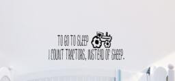 To Go To Sleep I Count Tractors Instead Of Sheep Vinyl Decal - Nursery Decor Childrens Wall Sticker Tractors - thumbnail 1