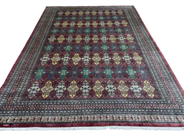 8x12 Pink Color Bokhara Rug - 2.50x3.65 Kids Room Luxury Area Turkish Fine Quality Afghan - image 1
