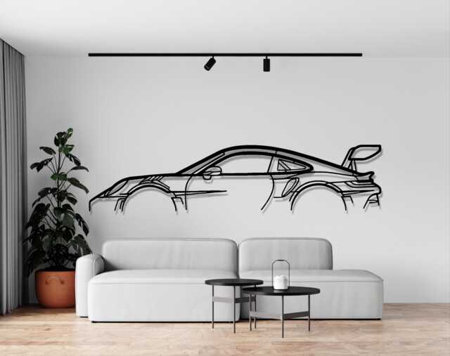 Sports Car Metal Wall Decor - Modern Silhouette Garage, Office & Room Special Design For Enthusiasts Gift Him - image 1