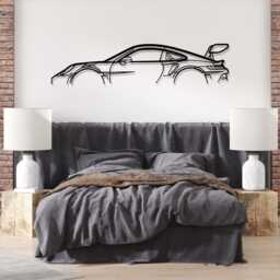 Sports Car Metal Wall Decor - Modern Silhouette Garage, Office & Room Special Design For Enthusiasts Gift Him - thumbnail 3