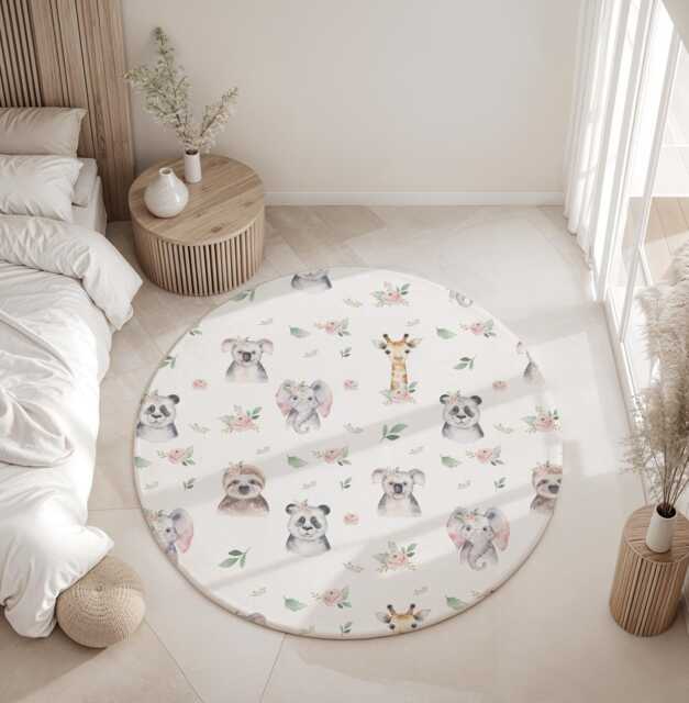 Safari Boho Animals - Rug, Carpet, Kids Decor, Children's Room Decor, Kids Carpet - image 1