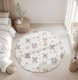 Safari Boho Animals - Rug, Carpet, Kids Decor, Children's Room Decor, Kids Carpet - thumbnail 1