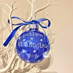 Baby 1st Christmas Bauble, Babies Ornament, Decoration, Glitter Bauble, Gift 2023 - thumbnail 4