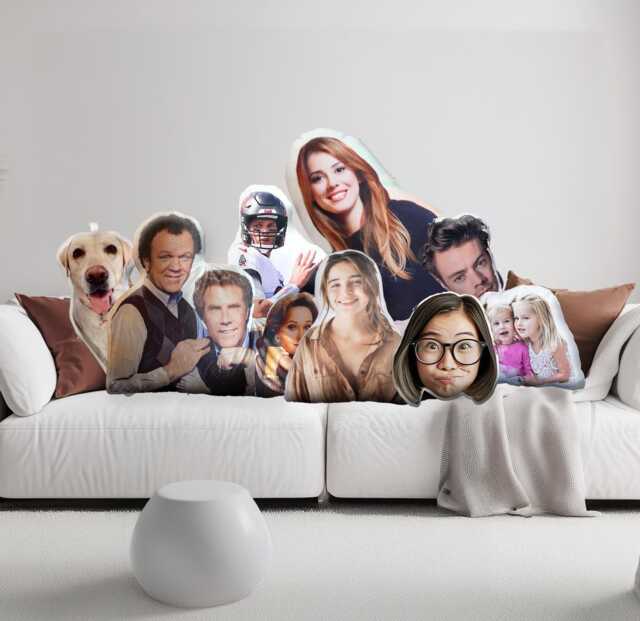 Custom 3D Human Face Body Doll Cushion Pillow Personalised Photo Gift Funny Shaped Unique Joke For Him/Her - image 1