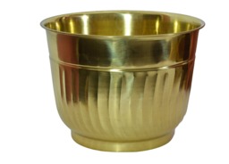 Handmade Golden Brass Planter, Indoor Outdoor Plant Container