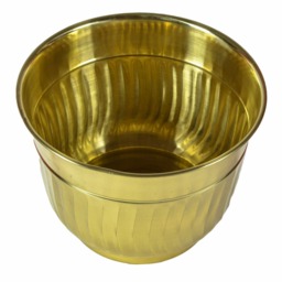 Handmade Golden Brass Planter, Indoor Outdoor Plant Container - thumbnail 2