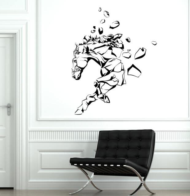 Wall Vinyl Horse Mustang Rocks Animal Ornament Mural Decal Sticker 1759Dz - image 1