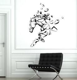 Wall Vinyl Horse Mustang Rocks Animal Ornament Mural Decal Sticker 1759Dz - thumbnail 1