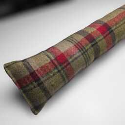 Handmade Hunter Tartan Draught Excluder Weighted Farmhouse Decor 70-200cm - thumbnail 2