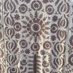 Traditional Uzbek Suzani Quilt Handmade Cotton Bed Cover - thumbnail 4