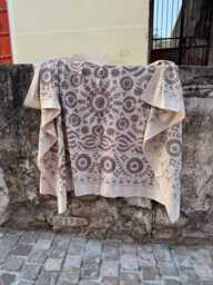 Traditional Uzbek Suzani Quilt Handmade Cotton Bed Cover