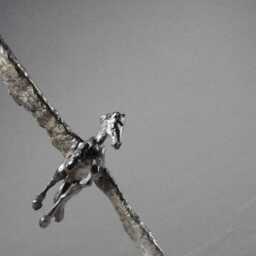 Flying Pegasus Bronze Sculpture Original Winged Horse Art, Luxury Decor By Kindrie Grove - thumbnail 3