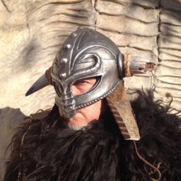 Fiberglass Viking Helmet Larp Cosplay Armor - Fits 23.5 - thumbnail 3
