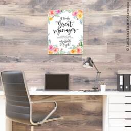 Women Retirement Gift, Goodbye Manager - A Truly Great Is Hard To Find Quote, You Print Office Wall Art Decor Printable 40090 - thumbnail 3