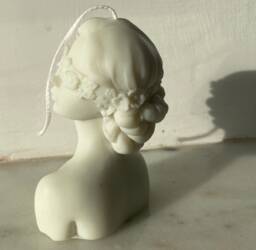 Lady Blindfold Soy Candle Hand-Poured Flower Design - thumbnail 1
