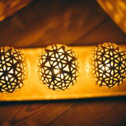 Handmade Clay Candle Lantern Boho Wedding Centerpiece - thumbnail 3