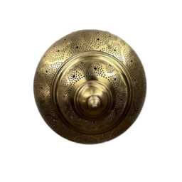 Moroccan Brass Wall Sconce - Round Decorative Lamp For Home D??cor - thumbnail 3
