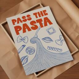 Vintage Pasta Print Retro Italian Food Poster, Kitchen Wall Art - thumbnail 3