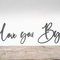 Love You Bye Birchwood Sign - Door & Wall Decor - thumbnail 3