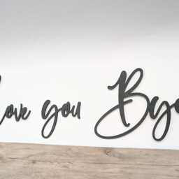 Love You Bye Birchwood Sign - Door & Wall Decor - thumbnail 2