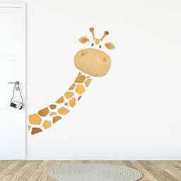 Giraffe Fabric Wall Decal, Toddler Watercolour Room Decor, Animal Stickers - thumbnail 2
