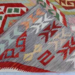 7x10 Stunning Afghan Kilim Rug, Tribal Turkmen Rug, Chubi Maimana New Flatweave Vintage Rug For Bedroom, Livingroom - thumbnail 4