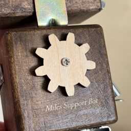 Handmade Wooden Robot Sculpture Quirky Desk Decor, Student Gift - thumbnail 3