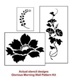 Wall Pattern Stencil Kit Glorious Morning - Reusable Stencils For Easy Wall Decor - thumbnail 4