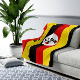 Uganda Flag Fleece Blanket, Uganda Blanket, Of Uganda, Custom Personalized Country Gift, Uganda Name