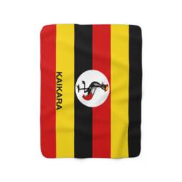 Uganda Flag Fleece Blanket, Uganda Blanket, Of Uganda, Custom Personalized Country Gift, Uganda Name - thumbnail 2