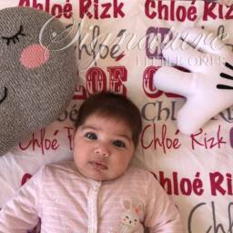 Personalized Baby Blanket, Hat, Name Swaddle Receiving Shower Gift, Birth Announcement Hat - thumbnail 3