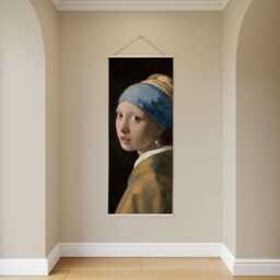 Girl With Pearl Earring Tapestry - Wall Hanging Unique Art - thumbnail 2