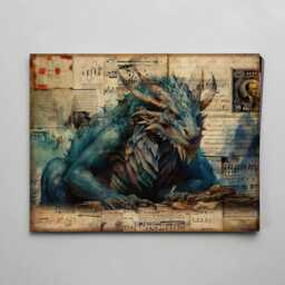 Gothic Dragon Sign - High-Gloss Metal Wall Art For Dark Home Decor - thumbnail 2
