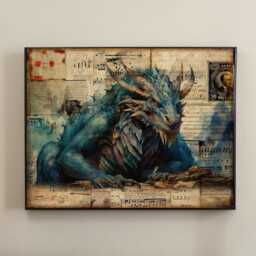 Gothic Dragon Sign - High-Gloss Metal Wall Art For Dark Home Decor - thumbnail 4